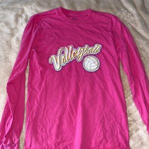 Pink volleyball long sleeve shirt